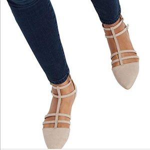 Lorelie Pointed Toe Zip Back Flats